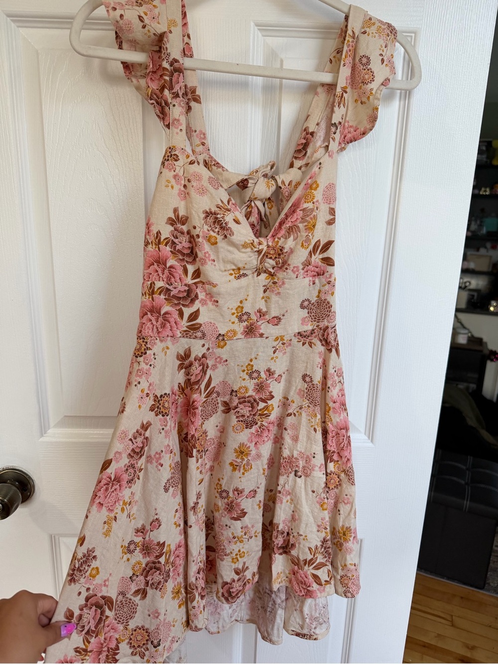 Forever 21 Pink and Cream Floral Sundress